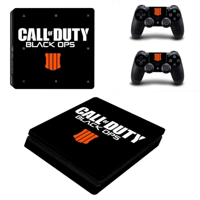 Call of Duty black ops 4 decal skin for PS4 Slim Console and two controllers