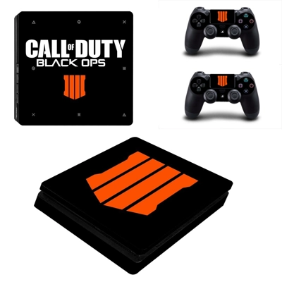 Call of Duty black ops 4 decal skin for PS4 Slim Console and two controllers