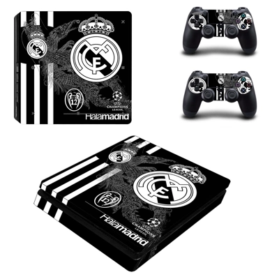 Real Madrid FC decal skin for PS4 Slim Console and two controllers