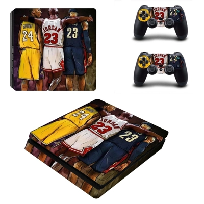 Jordan 23 decal skin for PS4 Slim Console and two controll.. Jordan 23 decal skin for PS4 Slim Console and two controll..