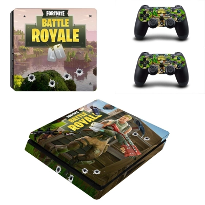 Fortnite decal skin for PS4 Slim Console and two controllers Fortnite decal skin for PS4 Slim Console and two controllers