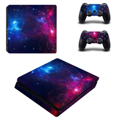 Galaxy Scene decal skin for PS4 Slim Console and two contr.. Galaxy Scene decal skin for PS4 Slim Console and two contr..