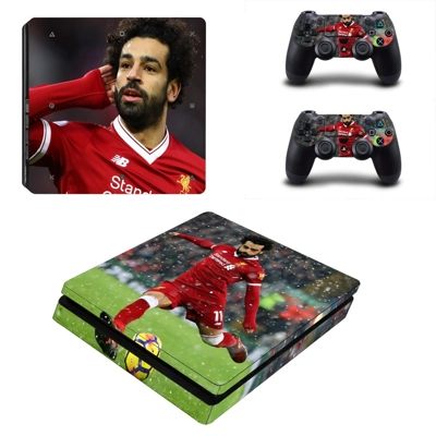 Anfield Mohamed Salah decal skin for PS4 Slim Console and .. Anfield Mohamed Salah decal skin for PS4 Slim Console and ..