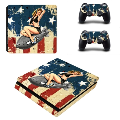 American Girl decal skin for PS4 Slim Console and two cont.. American Girl decal skin for PS4 Slim Console and two cont..