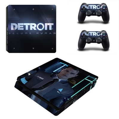 Detroit become human decal skin for PS4 Slim Console and two controllers