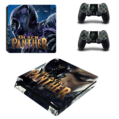 Black Panther decal skin for PS4 Slim Console and two cont.. Black Panther decal skin for PS4 Slim Console and two cont..