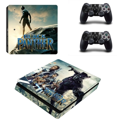 Black Panther decal skin for PS4 Slim Console and two cont.. Black Panther decal skin for PS4 Slim Console and two cont..