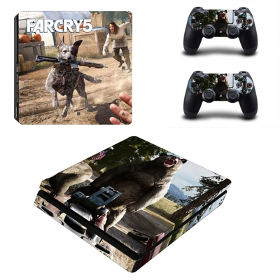Far Cry 5 decal skin for PS4 Slim Console and two controll.. Far Cry 5 decal skin for PS4 Slim Console and two controll..