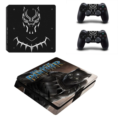 Black Panther decal skin for PS4 Slim Console and two cont.. Black Panther decal skin for PS4 Slim Console and two cont..