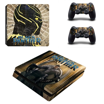 Black Panther decal skin for PS4 Slim Console and two cont.. Black Panther decal skin for PS4 Slim Console and two cont..
