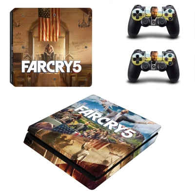 Far Cry 5 decal skin for PS4 Slim Console and two controll.. Far Cry 5 decal skin for PS4 Slim Console and two controll..