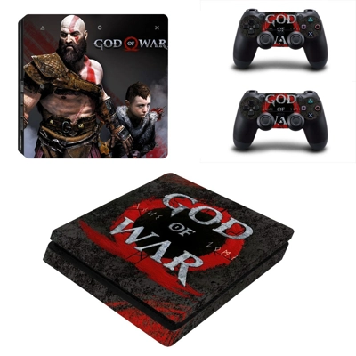 God of War 4 decal skin for PS4 Slim Console and two contr.. God of War 4 decal skin for PS4 Slim Console and two contr..