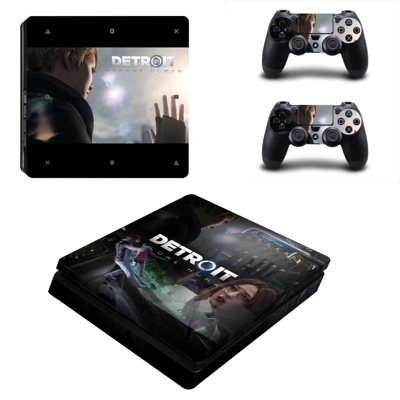 Detroit become human decal skin for PS4 Slim Console and two controllers