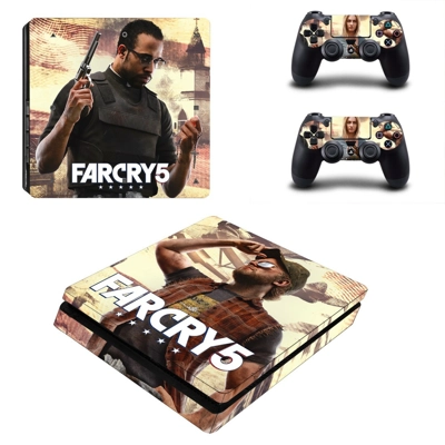 Far Cry 5 decal skin for PS4 Slim Console and two controll.. Far Cry 5 decal skin for PS4 Slim Console and two controll..