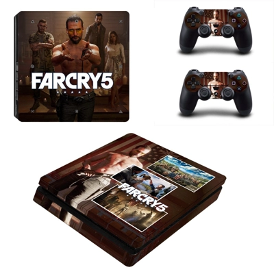 Far Cry 5 decal skin for PS4 Slim Console and two controll.. Far Cry 5 decal skin for PS4 Slim Console and two controll..
