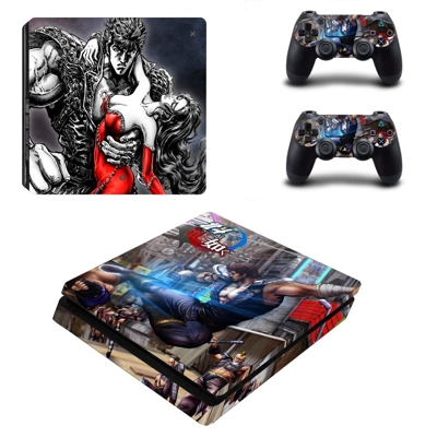 Hokuto ga Gotoku decal skin for PS4 Slim Console and two controllers