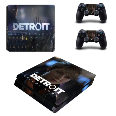 Detroit become human decal skin for PS4 Slim Console and two controllers