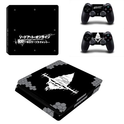 Sword Art Online decal skin for PS4 Slim Console and two c.. Sword Art Online decal skin for PS4 Slim Console and two c..