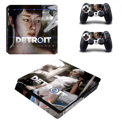 Detroit become human decal skin for PS4 Slim Console and two controllers