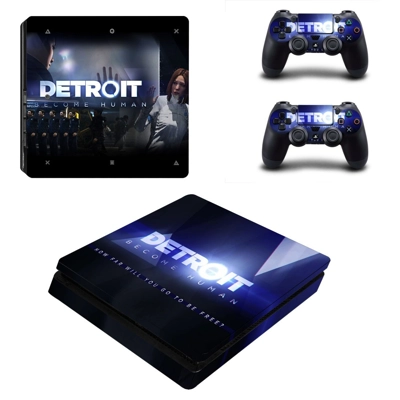 Detroit become human decal skin for PS4 Slim Console and two controllers