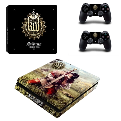 Kingdom Come Deliverance decal skin for PS4 Slim Console and two controllers