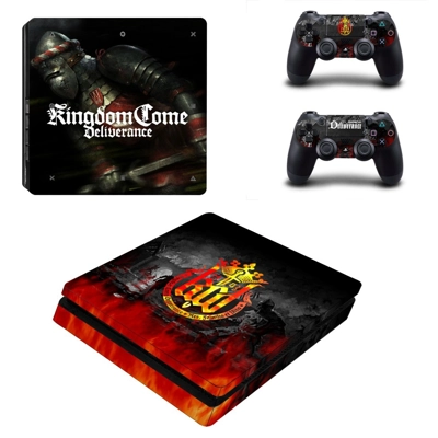 Kingdom Come Deliverance decal skin for PS4 Slim Console and two controllers