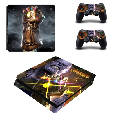 Avengers infinity war decal skin for PS4 Slim Console and two controllers