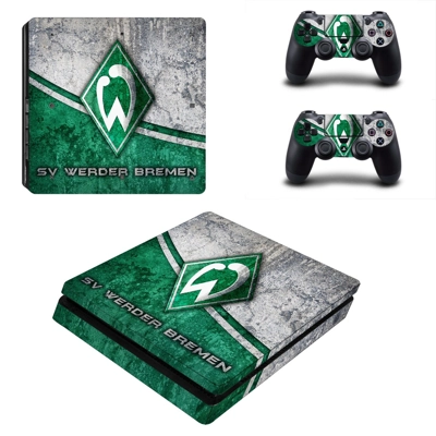 SV Werder Bremen FT decal skin for PS4 Slim Console and two controllers