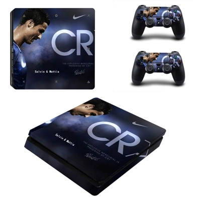 Cristiano Ronaldo decal skin for PS4 Slim Console and two .. Cristiano Ronaldo decal skin for PS4 Slim Console and two ..