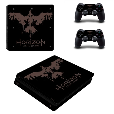 Horizon Zero Dawn decal skin for PS4 Slim Console and two .. Horizon Zero Dawn decal skin for PS4 Slim Console and two ..