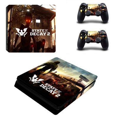 State of Decay 2 decal skin for PS4 Slim Console and two controllers