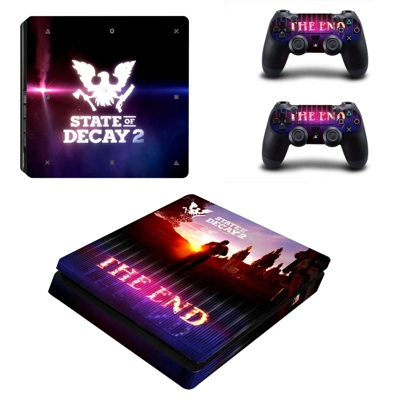 State of Decay 2 decal skin for PS4 Slim Console and two controllers