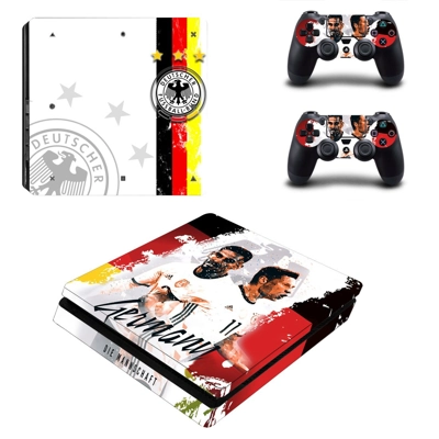 Germany national Football team decal skin for PS4 Slim Console and two controllers