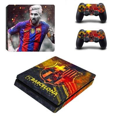 FC Barcelona Messi decal skin for PS4 Slim Console and two.. FC Barcelona Messi decal skin for PS4 Slim Console and two..