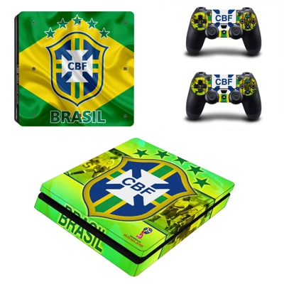 Brazilian Football Confederation decal skin for PS4 Slim C.. Brazilian Football Confederation decal skin for PS4 Slim C..