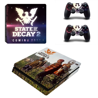 State of Decay 2 decal skin for PS4 Slim Console and two c.. State of Decay 2 decal skin for PS4 Slim Console and two c..