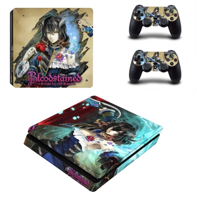 Bloodstained Ritual of the Night decal skin for PS4 Slim Console and two controllers