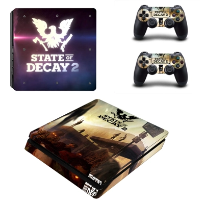 State of Decay 2 decal skin for PS4 Slim Console and two c.. State of Decay 2 decal skin for PS4 Slim Console and two c..