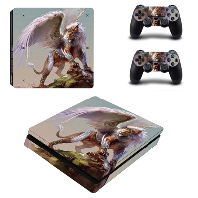 Winged Lion decal skin for PS4 Slim Console and two contro.. Winged Lion decal skin for PS4 Slim Console and two contro..