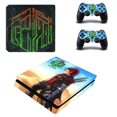 Metal Max Xeno decal skin for PS4 Slim Console and two con.. Metal Max Xeno decal skin for PS4 Slim Console and two con..