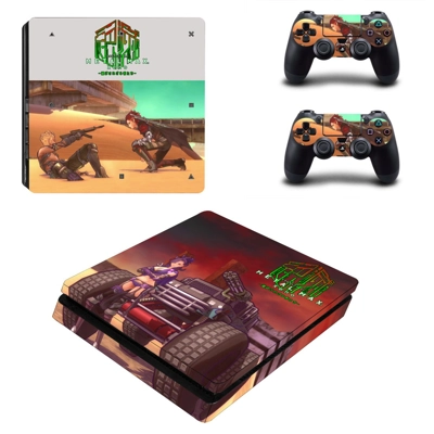 Metal Max Xeno decal skin for PS4 Slim Console and two con.. Metal Max Xeno decal skin for PS4 Slim Console and two con..