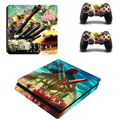 Metal Max Xeno decal skin for PS4 Slim Console and two con.. Metal Max Xeno decal skin for PS4 Slim Console and two con..