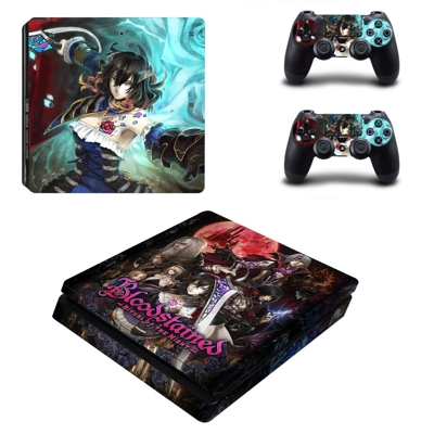 Bloodstained Ritual of the Night decal skin for PS4 Slim Console and two controllers
