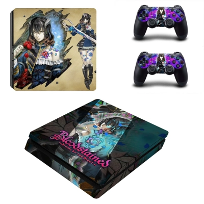 Bloodstained Ritual of the Night decal skin for PS4 Slim Console and two controllers
