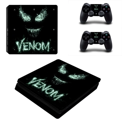 Venom decal skin for PS4 Slim Console and two controllers Venom decal skin for PS4 Slim Console and two controllers