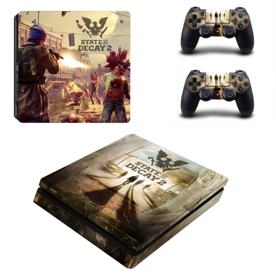 State of Decay 2 decal skin for PS4 Slim Console and two controllers