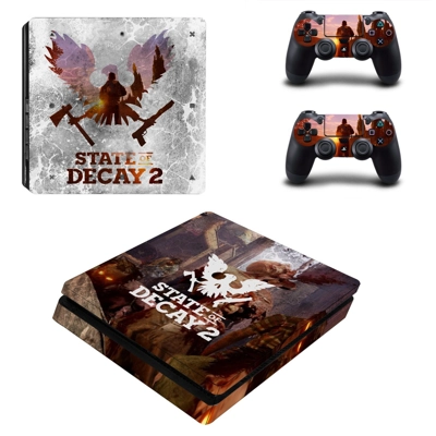 State of Decay 2 decal skin for PS4 Slim Console and two controllers