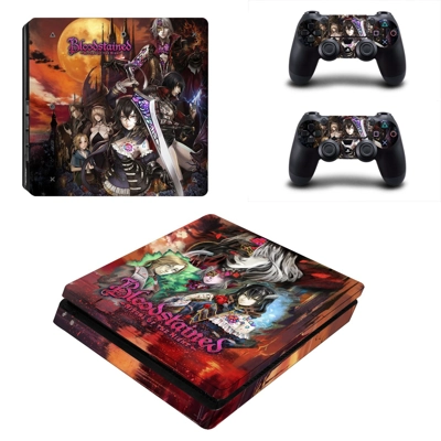 Bloodstained Ritual of the Night decal skin for PS4 Slim Console and two controllers