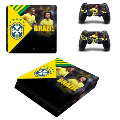 Brazilian Football Confederation decal skin for PS4 Slim C.. Brazilian Football Confederation decal skin for PS4 Slim C..