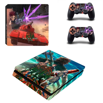 Metal Max Xeno decal skin for PS4 Slim Console and two con.. Metal Max Xeno decal skin for PS4 Slim Console and two con..
